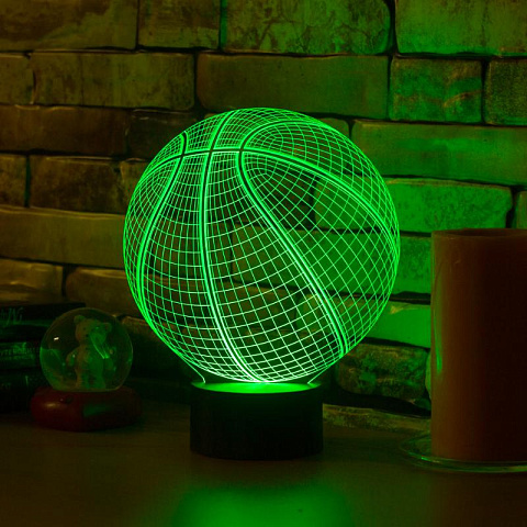 3D светильник Баскетбольный мяч - рис 3.