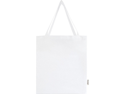 Madras эко- сумка с ластовицей из переработанного хлопка, сертифицированного согласно GRS, плотностью 140 г/м² - Белый - рис 2.