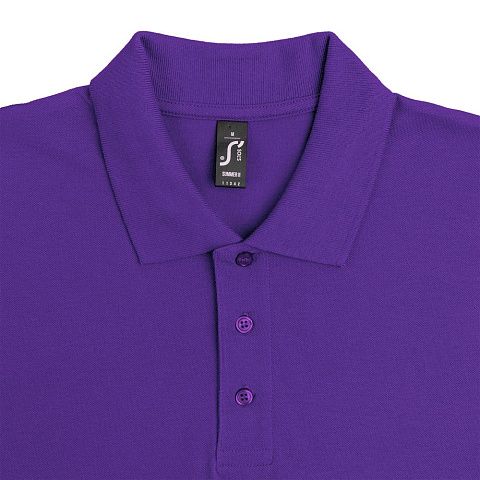 Рубашка поло мужская Summer 170, темно-фиолетовая - рис 4.