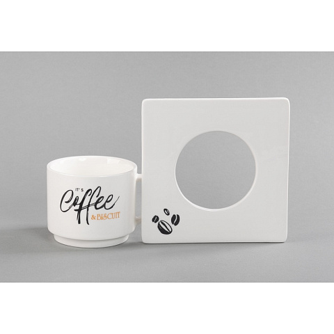 Чайная пара "Этюд", цвет белый - рис 6.