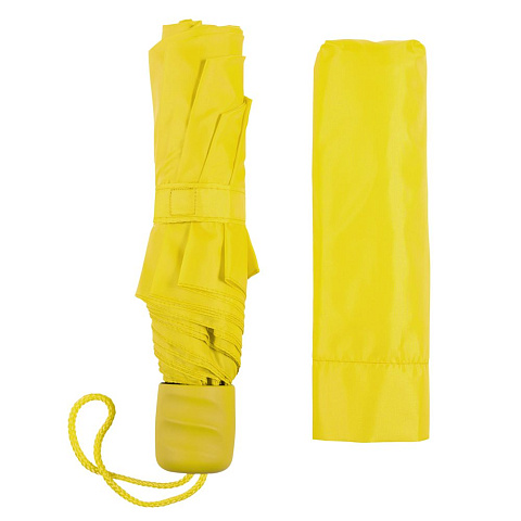 Зонт складной Basic, желтый - рис 4.