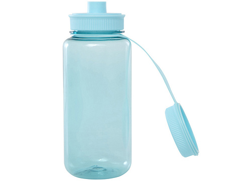 Спортивная бутылка Ryder из переработанного ПЭТ-пластика объемом 900 мл с многофункциональной крышкой, сертифицированная RCS - Бирюзовый - рис 4.