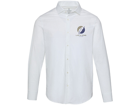 Carnelian мужская рубашка из поплина - Белый - рис 5.