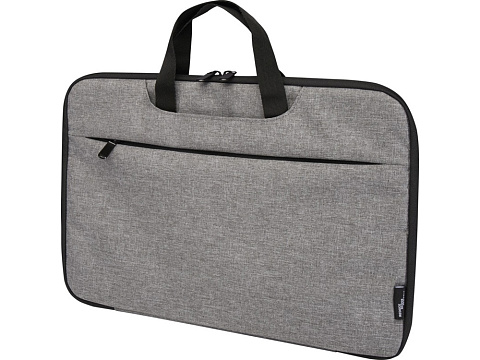 Эко- чехол для ноутбука Libra 2 в 1 из переработанного пластика, серый яркий