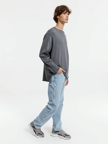 Лонгслив унисекс Siluetti Fuori, серый - рис 6.