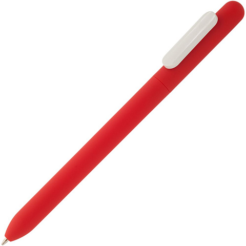 Ручка шариковая Swiper Soft Touch, красная с белым - рис 2.