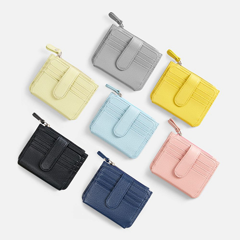 Картхолдер на молнии Unison, голубой - рис 8.