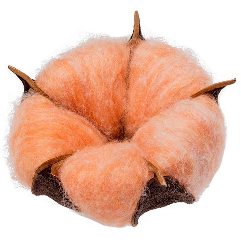Цветок хлопка Cotton, оранжевый - рис 2.