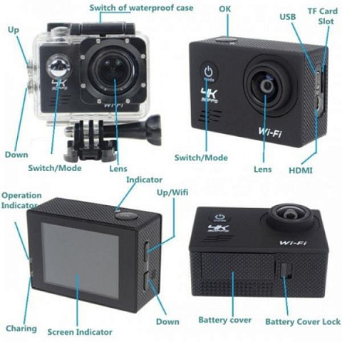 Экшн камера XPX SJ8000R 4K UltraHD - рис 2.