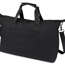 Спортивная сумка для ноутбука с диагональю экрана 15,6 дюйма Turner, изготовленная из переработанных материалов согласно стандарту GRS - сплошной черный