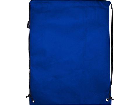 Рюкзак-мешок  на шнурке Evergreen из переработанного нетканого материала, ярко-синий - рис 3.