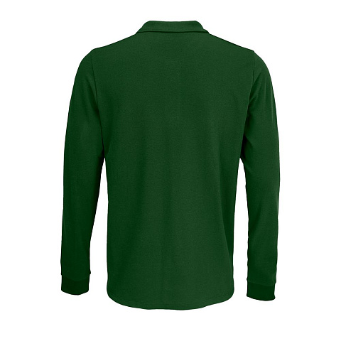 Рубашка поло с длинным рукавом Prime LSL, темно-зеленая - рис 4.