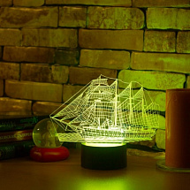 3D лампа Парусник
