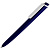 Ручка шариковая Pigra P02 Mat, темно-синяя с белым - миниатюра