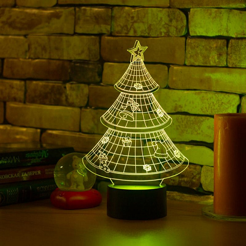 3D лампа Новогодняя ёлочка - рис 3.