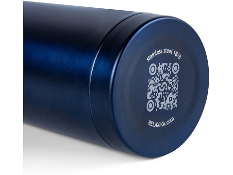 Термос Relaxika 101 (0,75 литра), темно-синий (без лого) - рис 10.