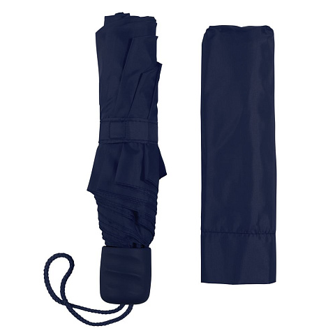 Зонт складной Basic, темно-синий - рис 4.