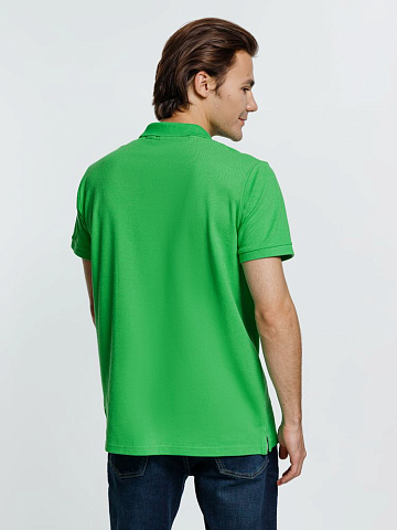 Рубашка поло мужская Virma Premium, зеленое яблоко - рис 5.