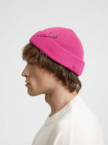 Шапка Pricker, розовая (малиновая) - рис 10.