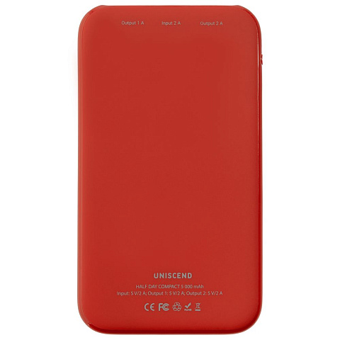 Внешний аккумулятор Uniscend Half Day Compact 5000 мAч, красный - рис 4.