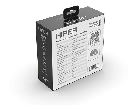 Беспроводные наушники HIPER TWS Smart IoT M1 (HTW-M10) Bluetooth 5.1 гарнитура, Серый (Р) - рис 6.