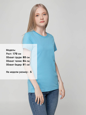 Футболка женская T-bolka Lady, голубая - рис 5.