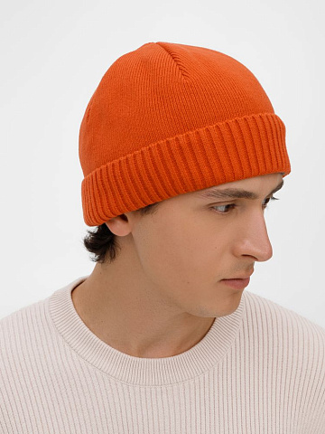 Шапка ComFleece, темно-оранжевая (кирпичная) - рис 5.