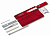 Набор инструментов SwissCard Quattro, красный - миниатюра - рис 3.