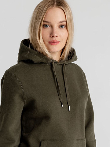 Толстовка с капюшоном унисекс King, хаки - рис 8.