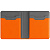 Картхолдер с отделением для купюр Dual, оранжевый - миниатюра