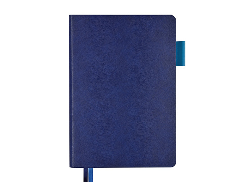 Ежедневник А5 датированный Boston 2026, синий с голубым обрезом - рис 2.