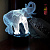 3D светильник "Слон" - миниатюра