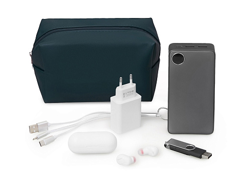 Органайзер для электроники и проводов Enio, темно-синий