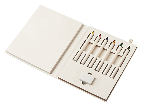 Набор цветных карандашей и листочков для рисования из молочной бумаги Artify, молочный - рис 2.