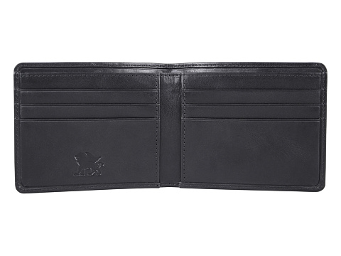 Портмоне Mano Don Luca, натуральная кожа в черном цвете, 11 х 9 см - рис 4.