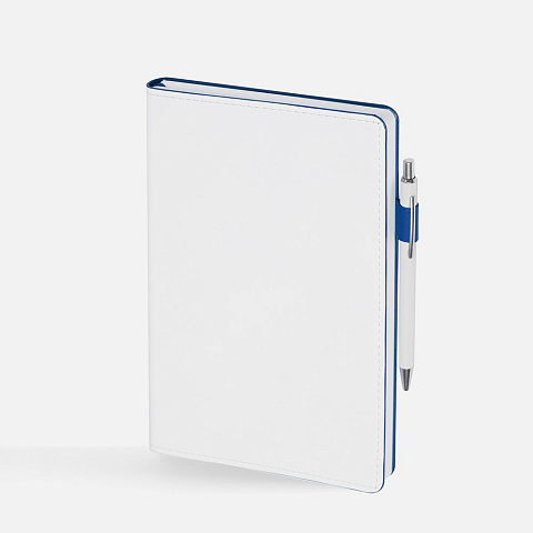 Ежедневник White Shall, недатированный, бело-синий - рис 5.