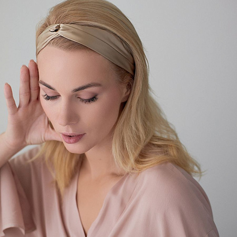 Повязка для волос Essential, бежевая - рис 5.