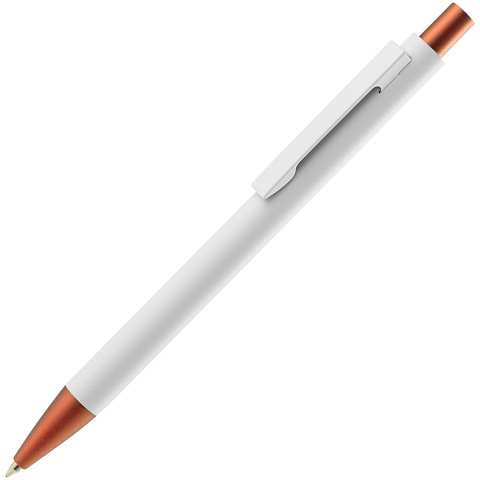 Ручка шариковая Chromatic White, белая с оранжевым - рис 2.