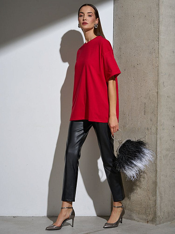 Футболка Oversize Premium, красная - рис 6.