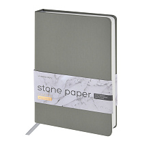 Ежедневник с каменной бумагой недатированный А5 Carrara, серый