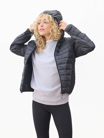 Куртка с капюшоном женская Stream Women, темно-синяя - рис 5.