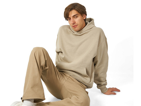 Толстовка с капюшоном оверсайз Berlin унисекс, оливковый - рис 4.