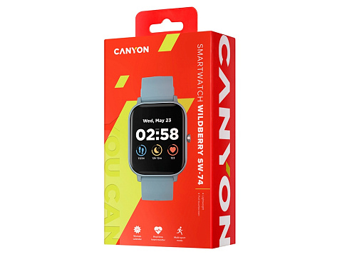 Смарт-часы Canyon SW-74 Wildberry , IP67, синий - рис 6.