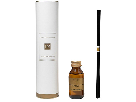 Ароматический диффузор с палочками, черный перец и амбра, нероли, 100 мл - рис 2.