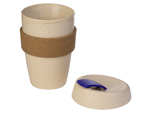 Стакан из пшеничного волокна с двойными стенками Pino, синий - рис 4.