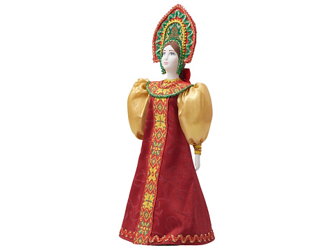 Подарочный набор: кукла фарфоровая, мед, красный - рис 7.