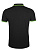 Рубашка поло мужская Pasadena Men 200 с контрастной отделкой, черная с зеленым - миниатюра - рис 3.