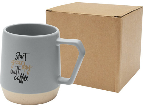 Dolce керамическая кружка объемом 300 мл с матовой отделкой, серый - рис 6.