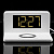 Часы настольные с беспроводным зарядным устройством Pitstop, белые - миниатюра - рис 12.