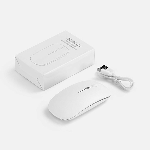 Компьютерная мышь Simplux, белая - рис 7.
